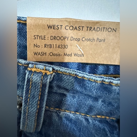 MENS RING OF FIRE… DROOPY DROP CROTCH WEST COAST JEANS - Picture 4 of 5